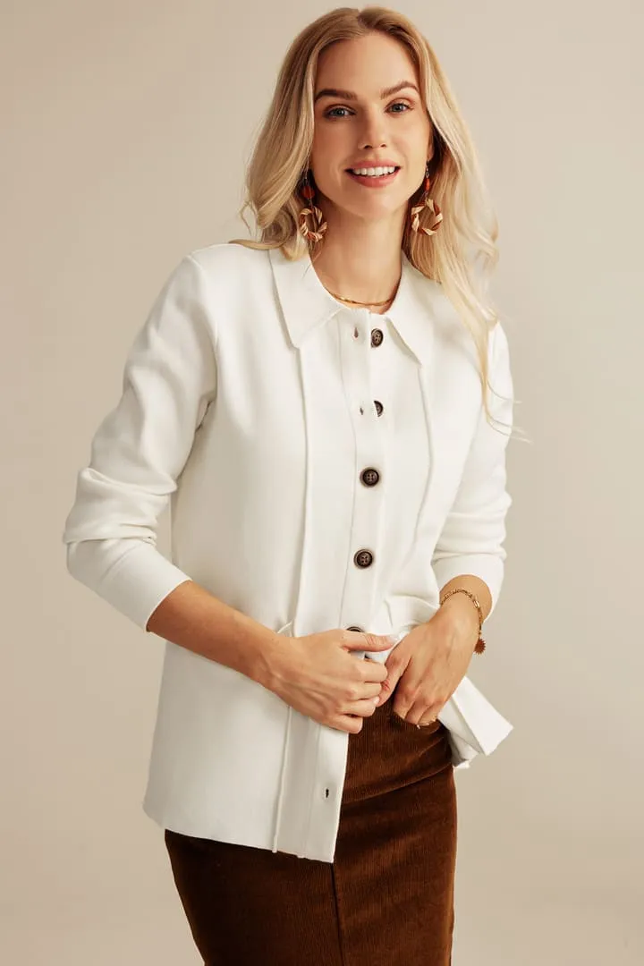 Casual Knit Button Down Long Sleeve Cardigan