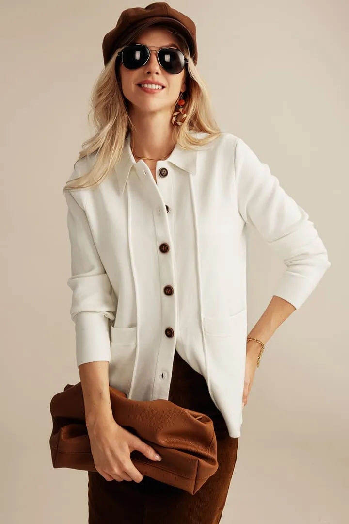 Casual Knit Button Down Long Sleeve Cardigan