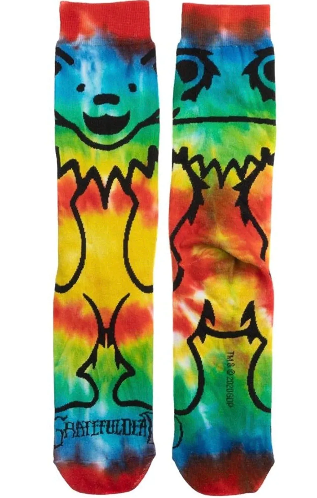 Grateful Dead Dancing Bear Tie Dye Men's Crew Socks