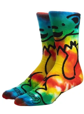 Grateful Dead Dancing Bear Tie Dye Men's Crew Socks