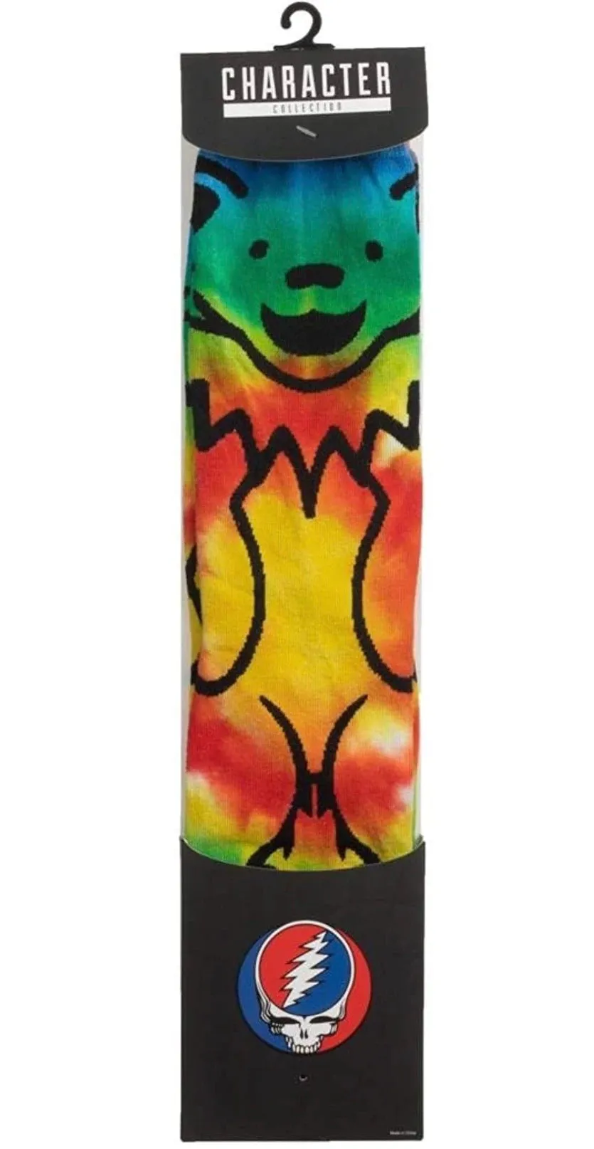 Grateful Dead Dancing Bear Tie Dye Men's Crew Socks