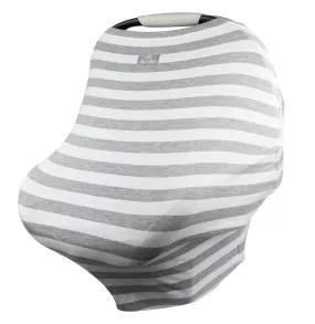 Itzy Ritzy Mom Boss Multi-Use Cover - Gray and White Stripe