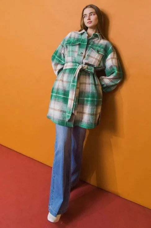 Plaid Perfect Midi Shacket