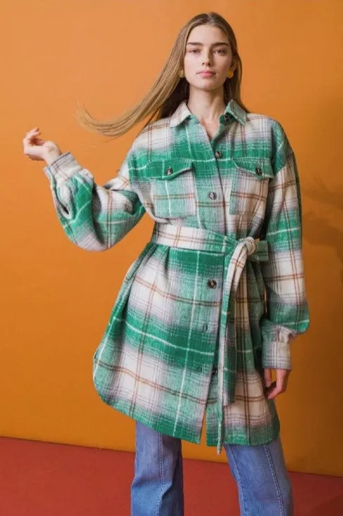 Plaid Perfect Midi Shacket