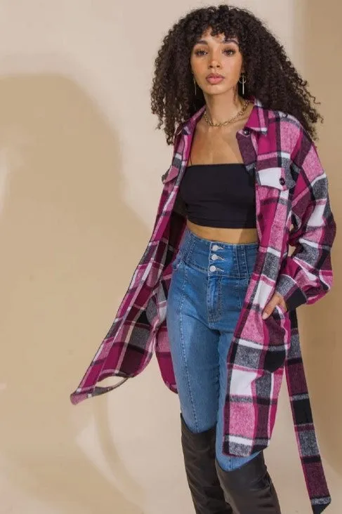 Plaid Perfect Midi Shacket