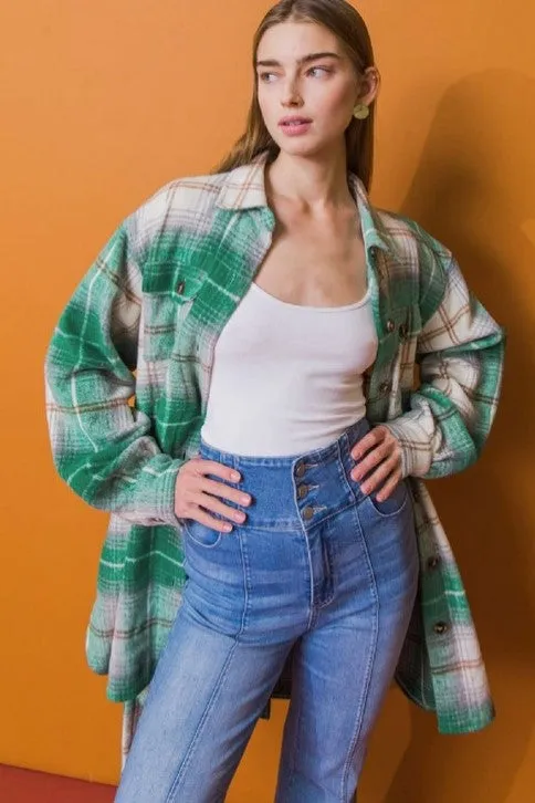 Plaid Perfect Midi Shacket