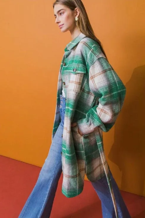 Plaid Perfect Midi Shacket