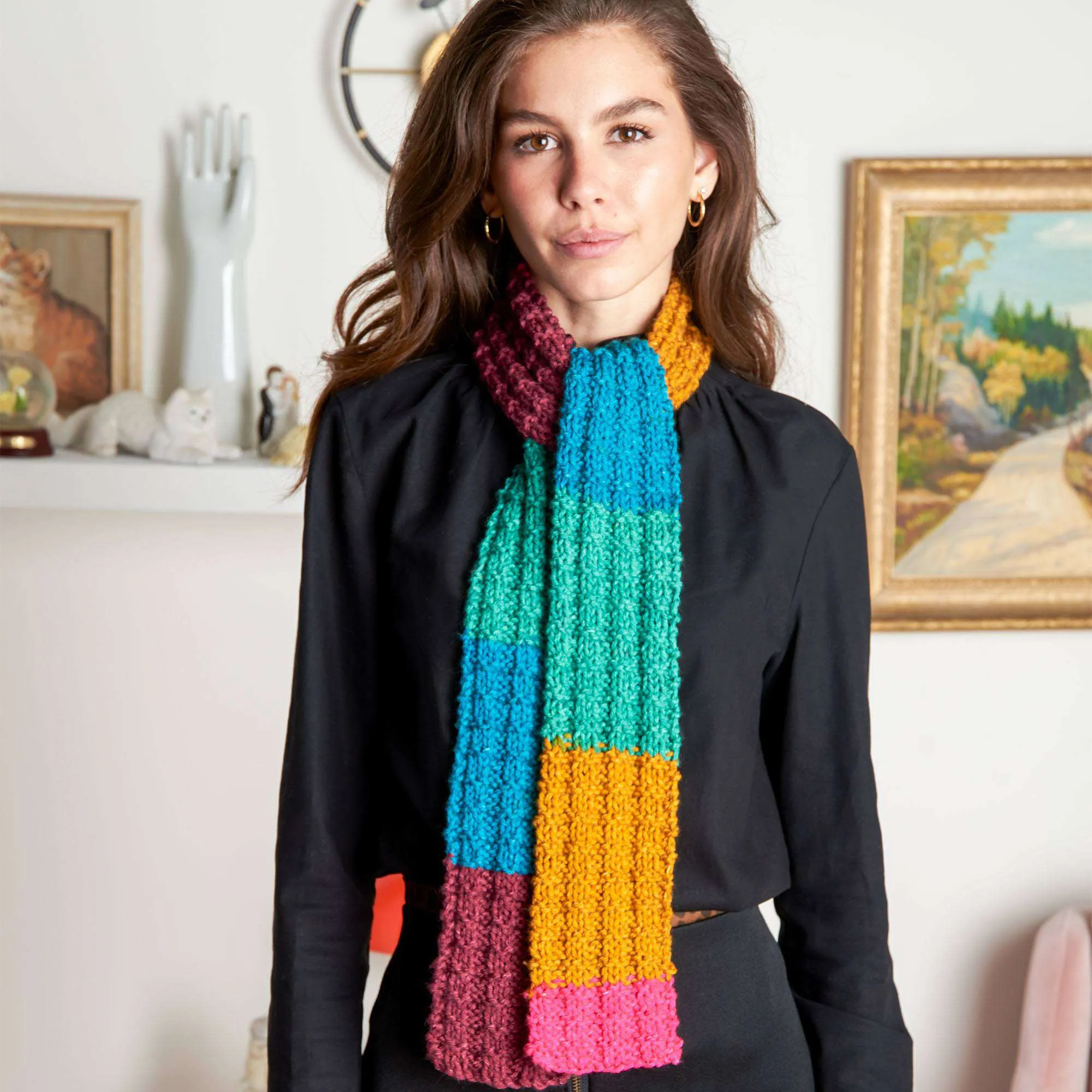 Red Heart Heartwarming Knit Scarf