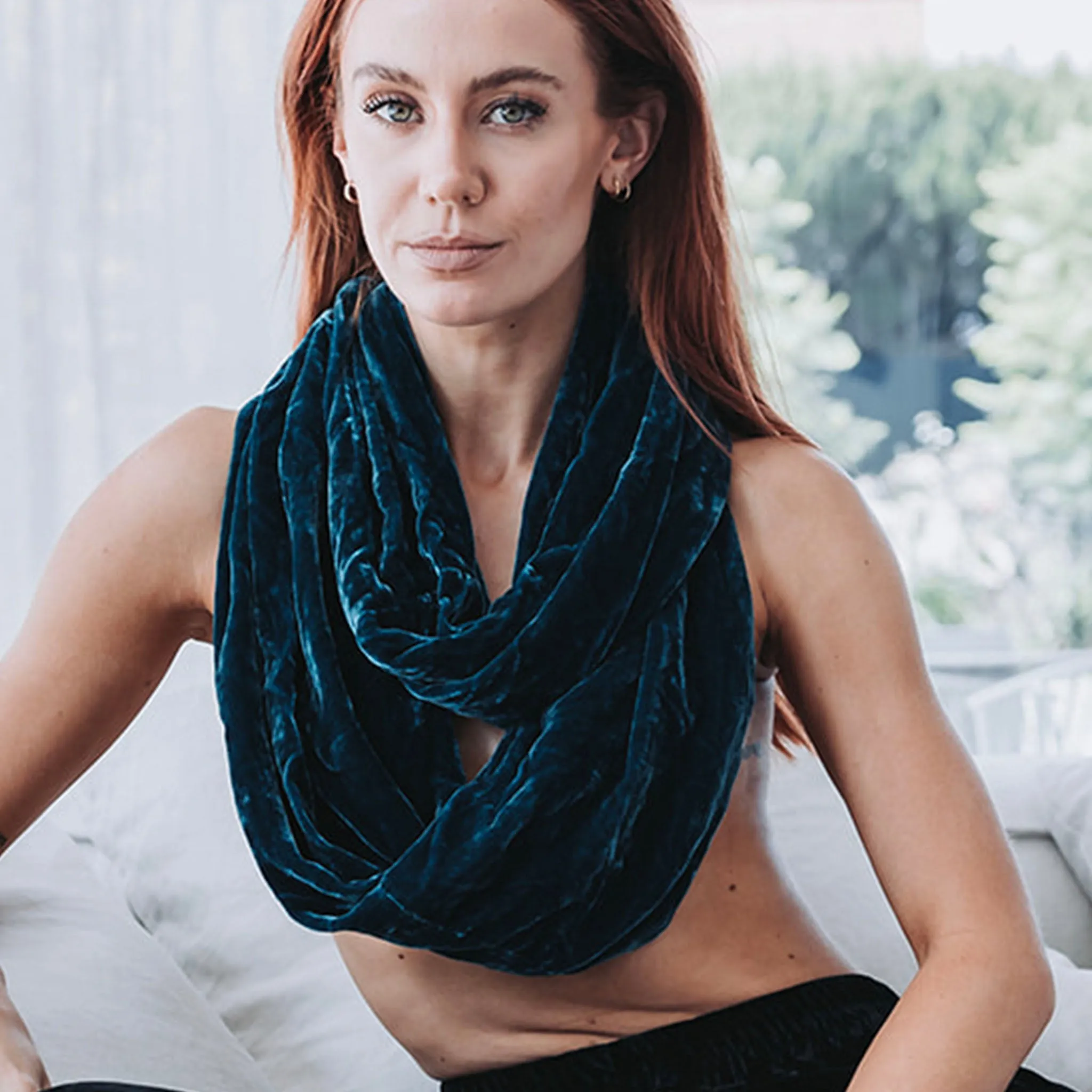 Silk Velvet Infinity Scarves