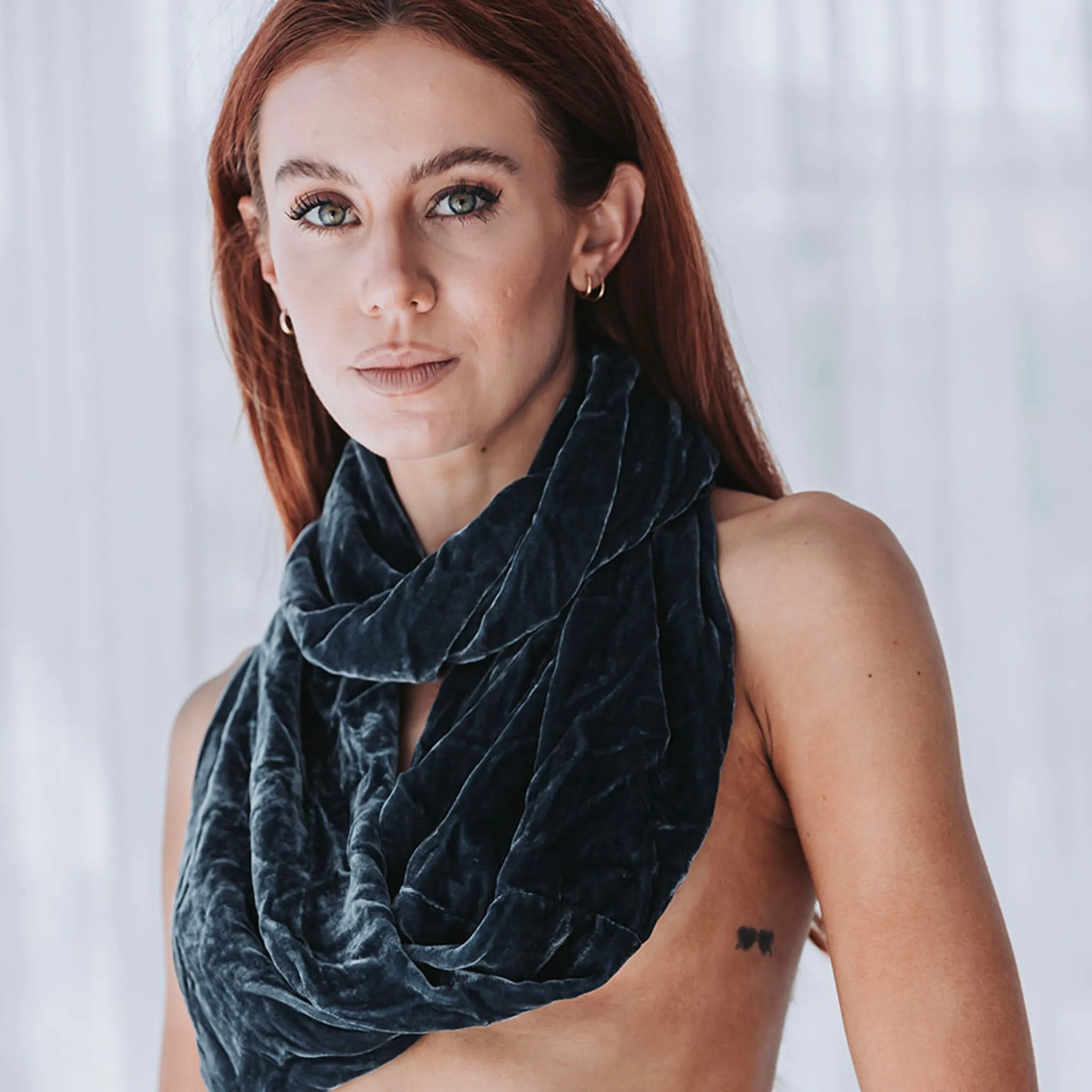 Silk Velvet Infinity Scarves