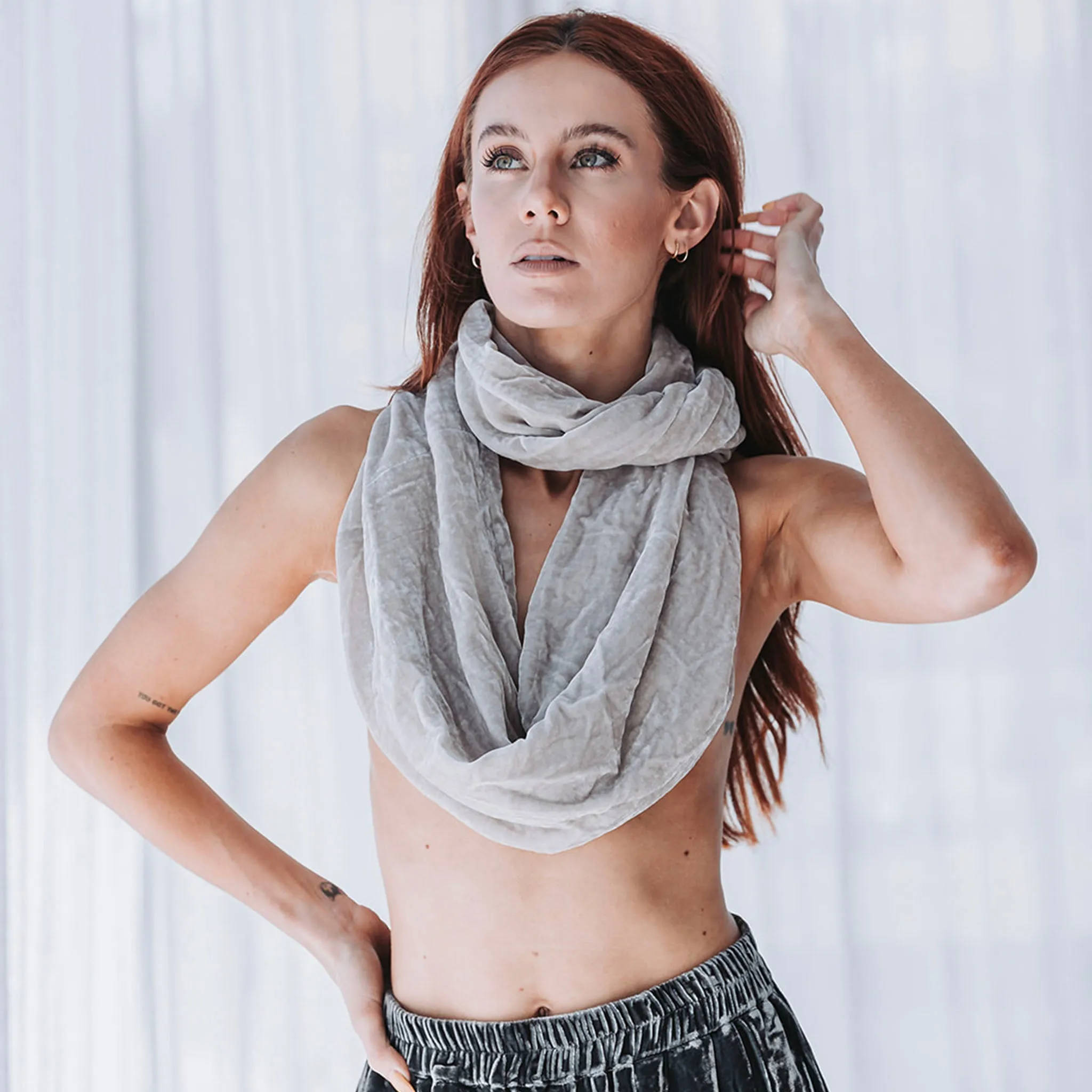 Silk Velvet Infinity Scarves