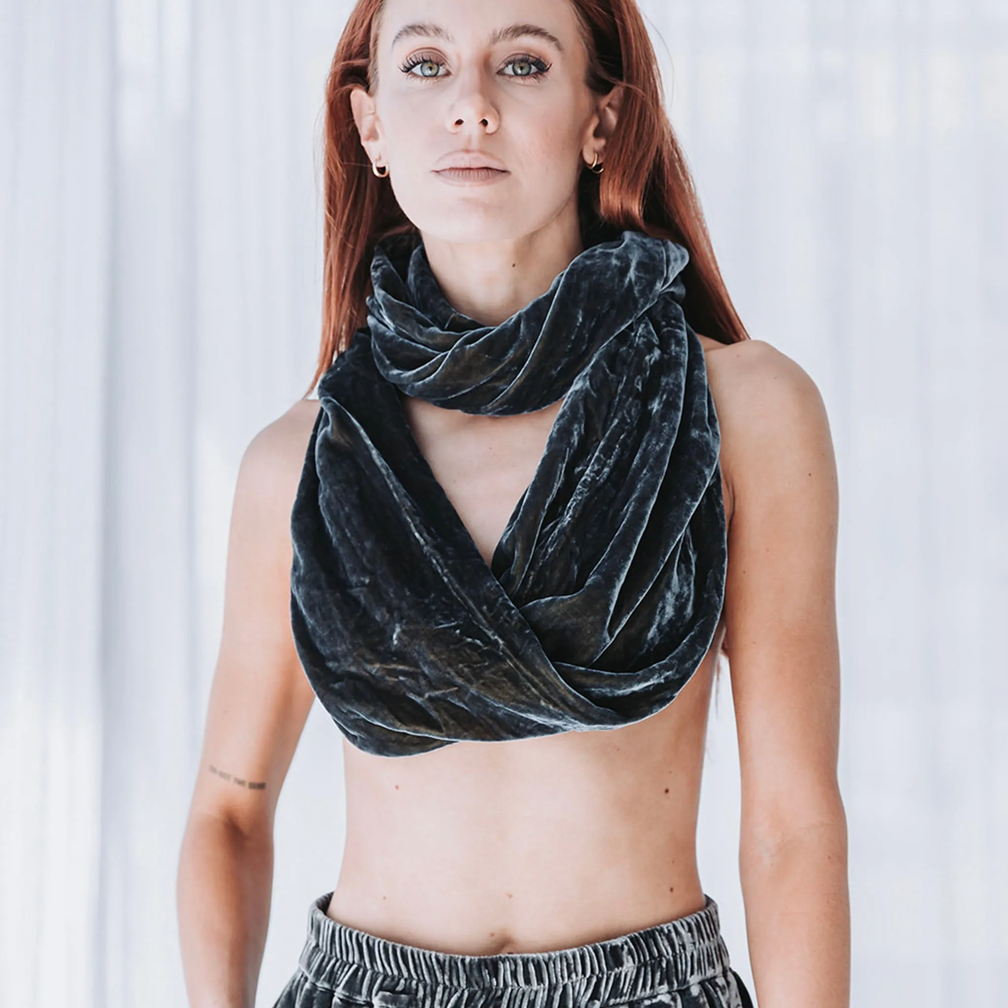 Silk Velvet Infinity Scarves