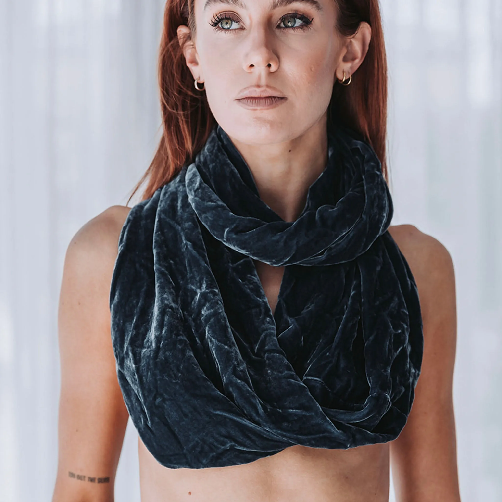 Silk Velvet Infinity Scarves