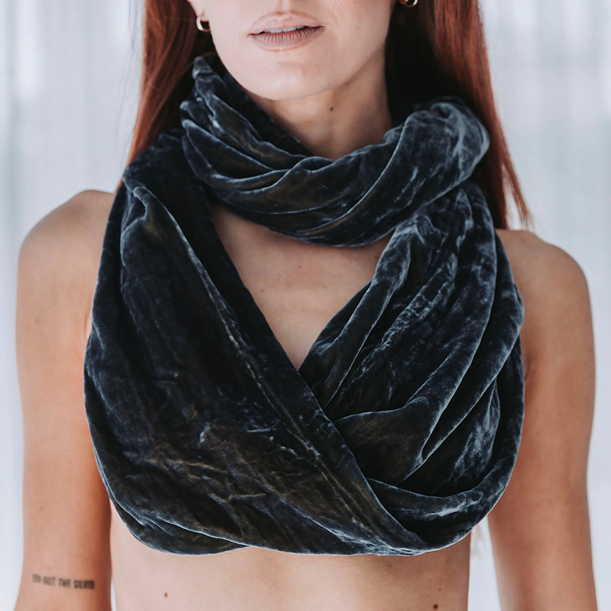 Silk Velvet Infinity Scarves