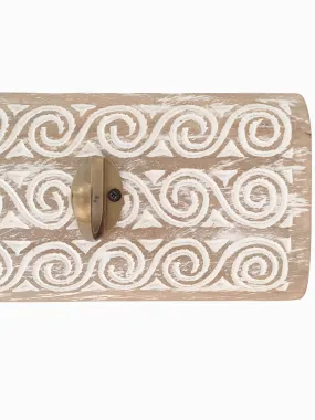 Timor Carved Coat Hook - Light