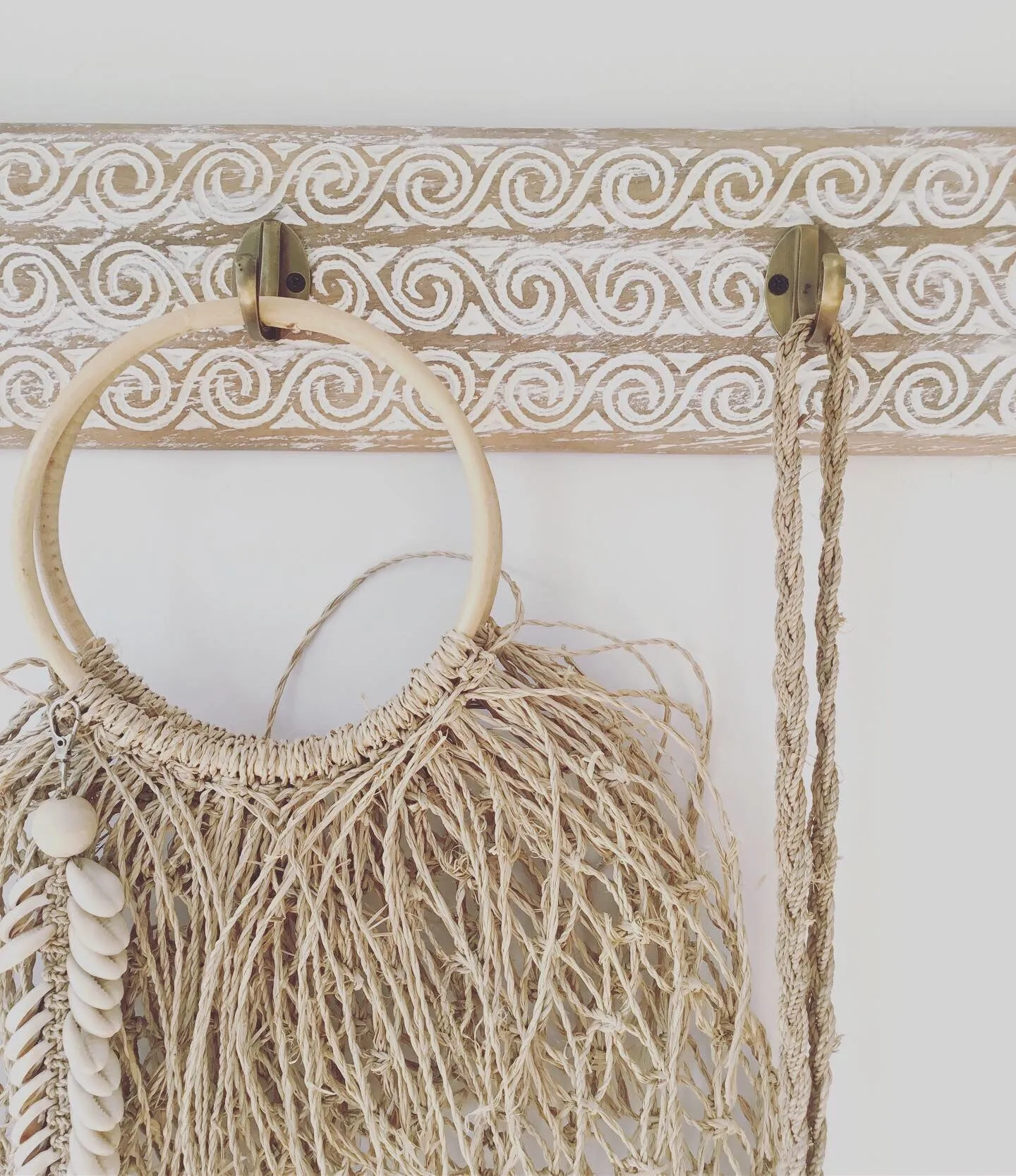 Timor Carved Coat Hook - Light